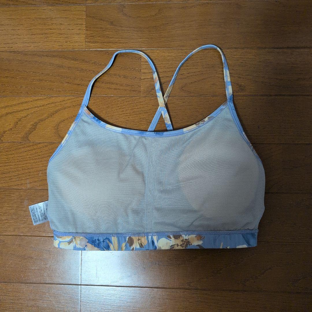 スカーラ　ヨガウェア　上下セット　花柄ブルー　　Mサイズ