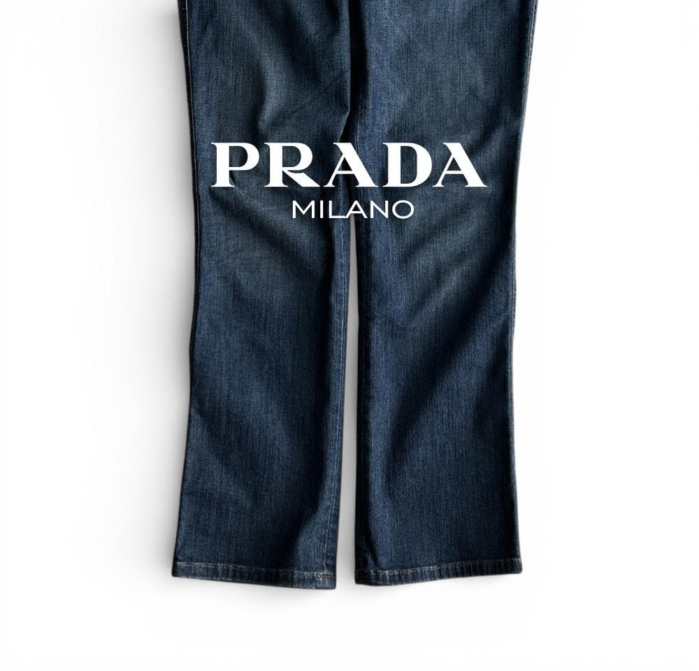 ray！PRADA軽量 ハイストレッチ ブランドタグ＆刻印デニムジーンズ