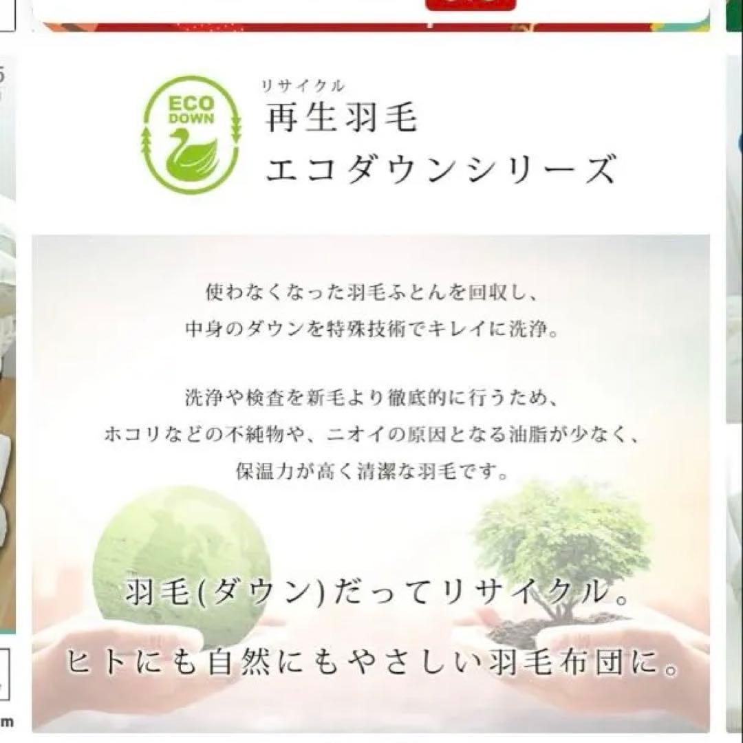 ★値下げ・新品★ 国産 羽毛掛布団 エコダウン リサイクルダウン タナカふとんS