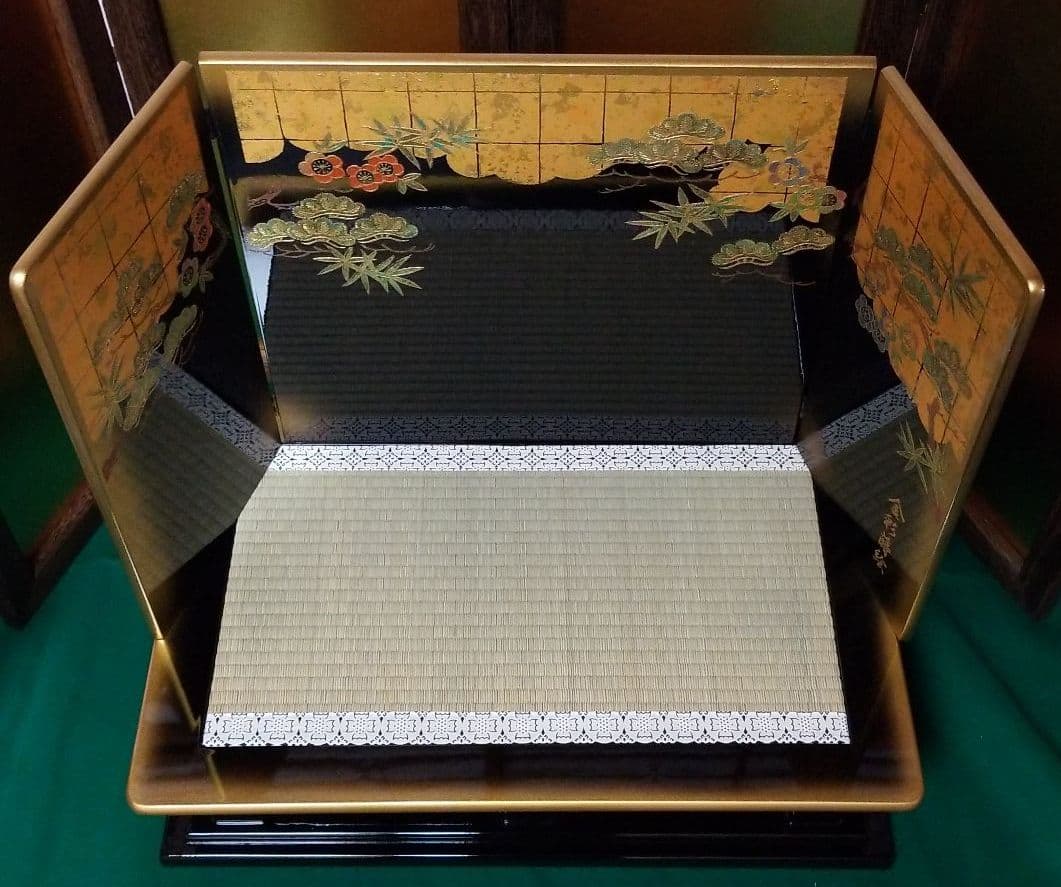 五月人形　台と屏風と弓太刀セット