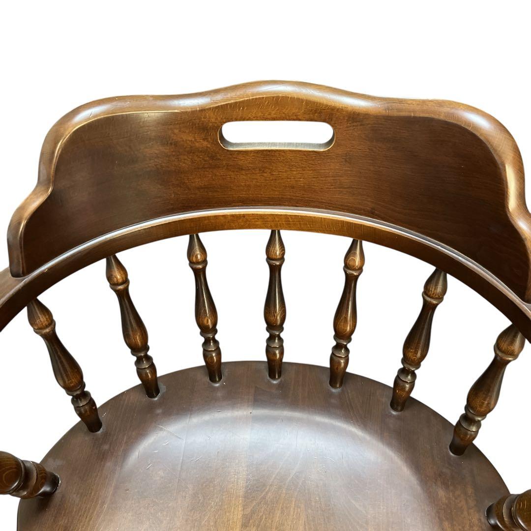 飛騨産業 ウィンザーアームチェア ダイニングチェア レトロ 椅子 キツツキマーク