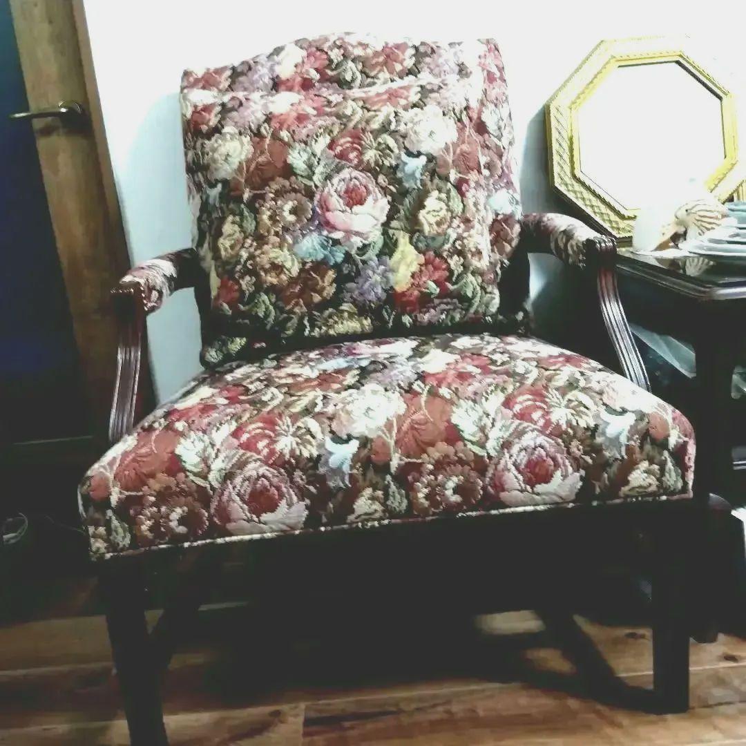 ゴブラン織クラシック　アメリカ製１人用ソファ