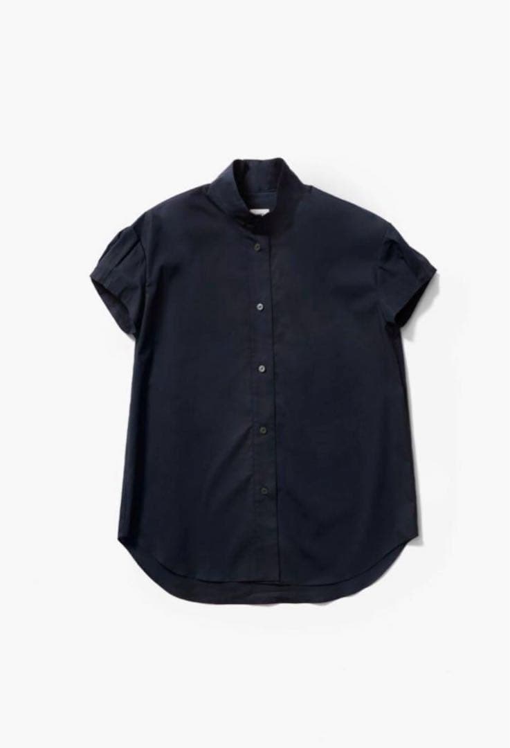 【美品】cccmalie シーマリー キャップスリーブ 半袖 ブラウス Navy