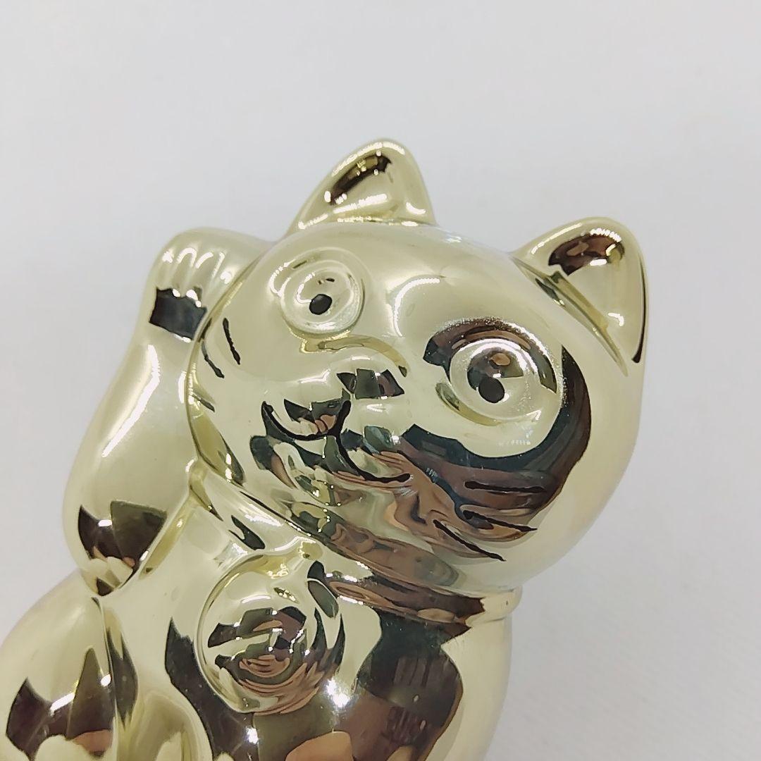 【美品 激レア】バカラ　招き猫　ゴールド　クリスタルガラス　幸運　縁起物　金色