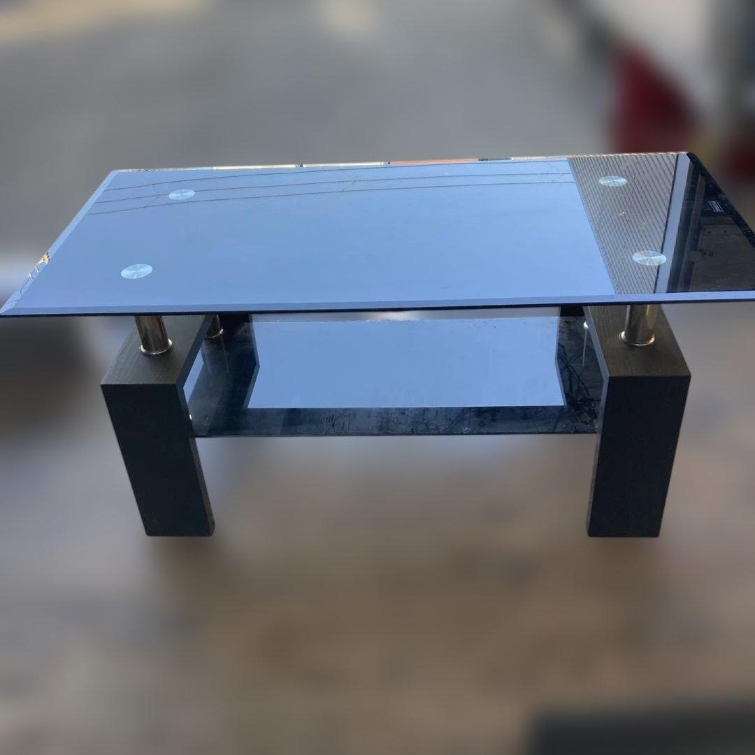 ガラス　テーブル　リビングテーブル　ローテーブル