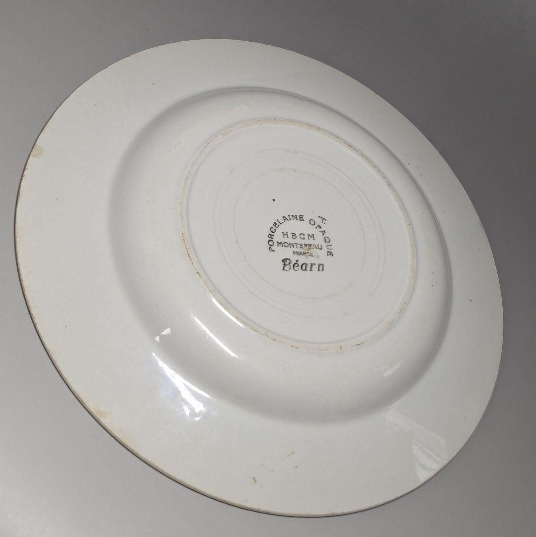 フランス　クレイユモントローBearnバスク柄プレート平皿