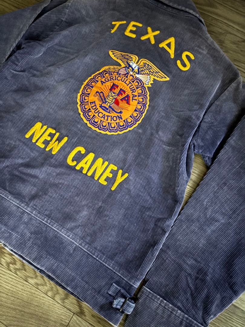 【極上フェード】 70s ~【ナス紺】 FFA ジャケット 　lot100-36