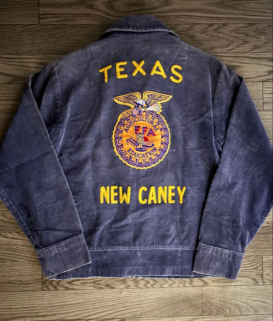 【極上フェード】 70s ~【ナス紺】 FFA ジャケット 　lot100-36