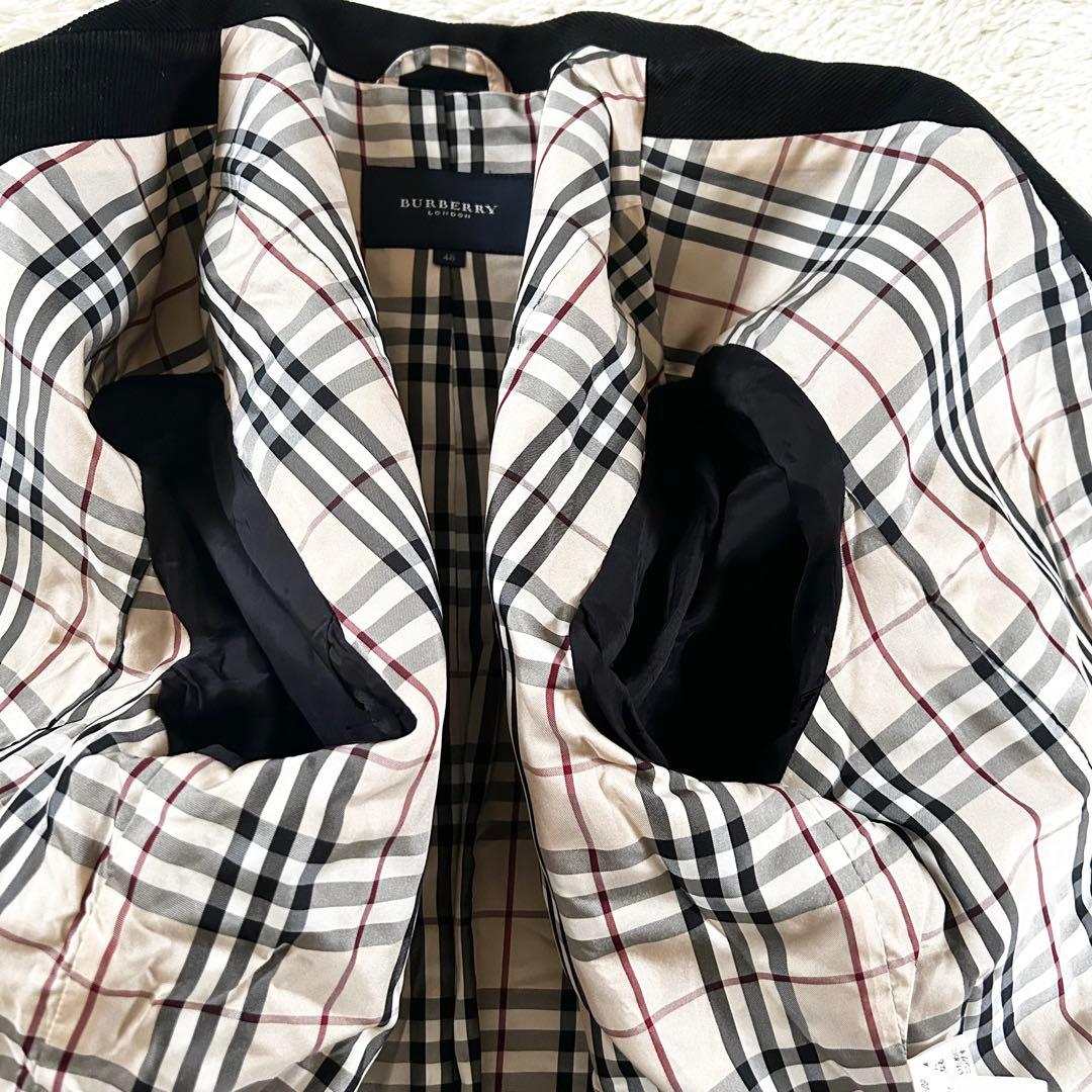 大きいサイズ バーバリーロンドン コーデュロイジャケット 裏地ノバチェック 48