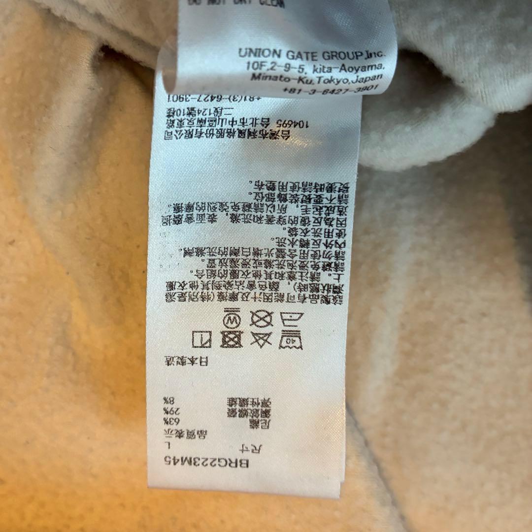 BRIEFING モールネックロングスリーブシャツ Lサイズ裏起毛