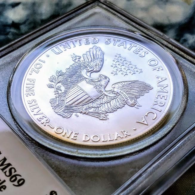 【貴重】2014 アメリカ 米国 シルバーイーグル MS69 ガバメントボックス