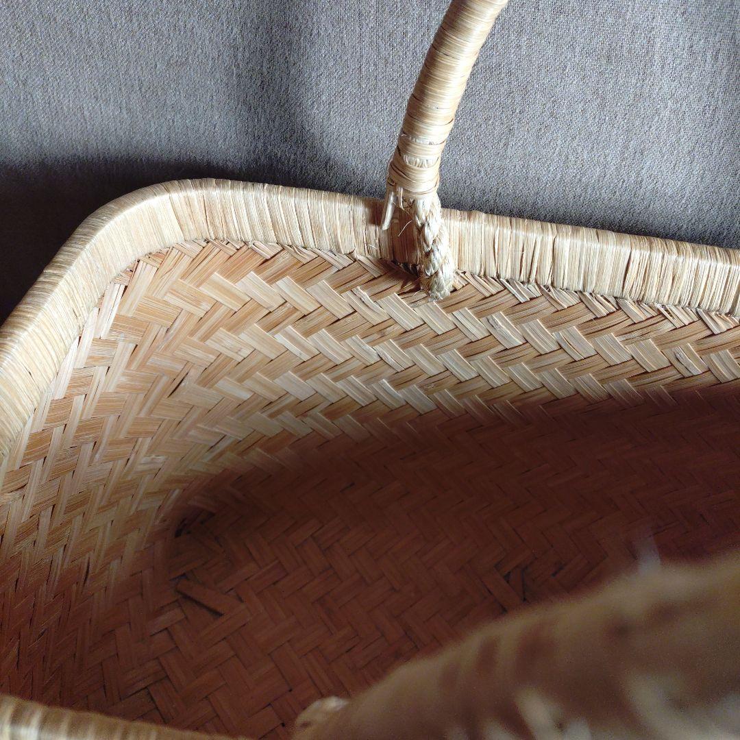 鳥越竹細工岩手県産　市場カゴ