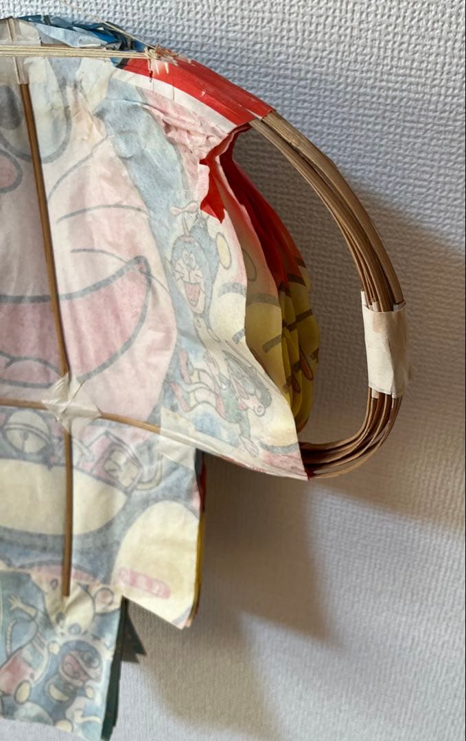 【2月限定価格】【長期保管品】昭和レトロ　竹ひご製　ドラえもん凧　10枚セット