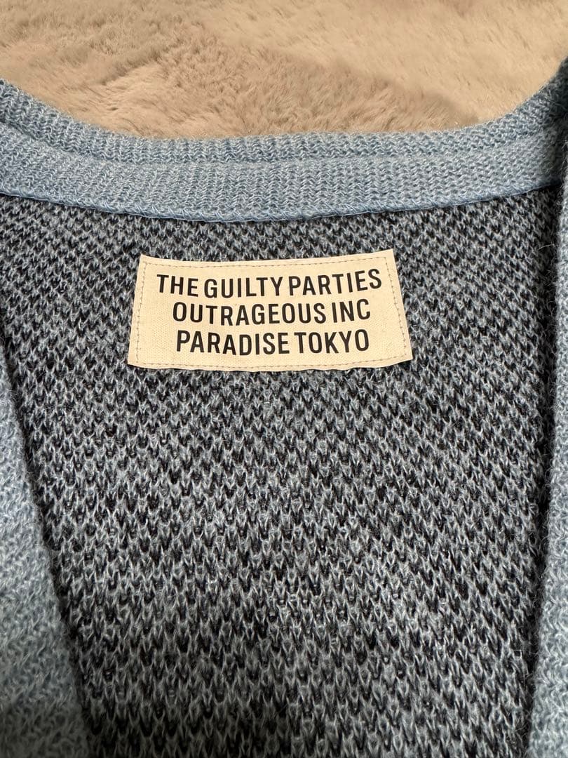 ワコマリア WACKOMARIA レオパード モヘアカーディガン