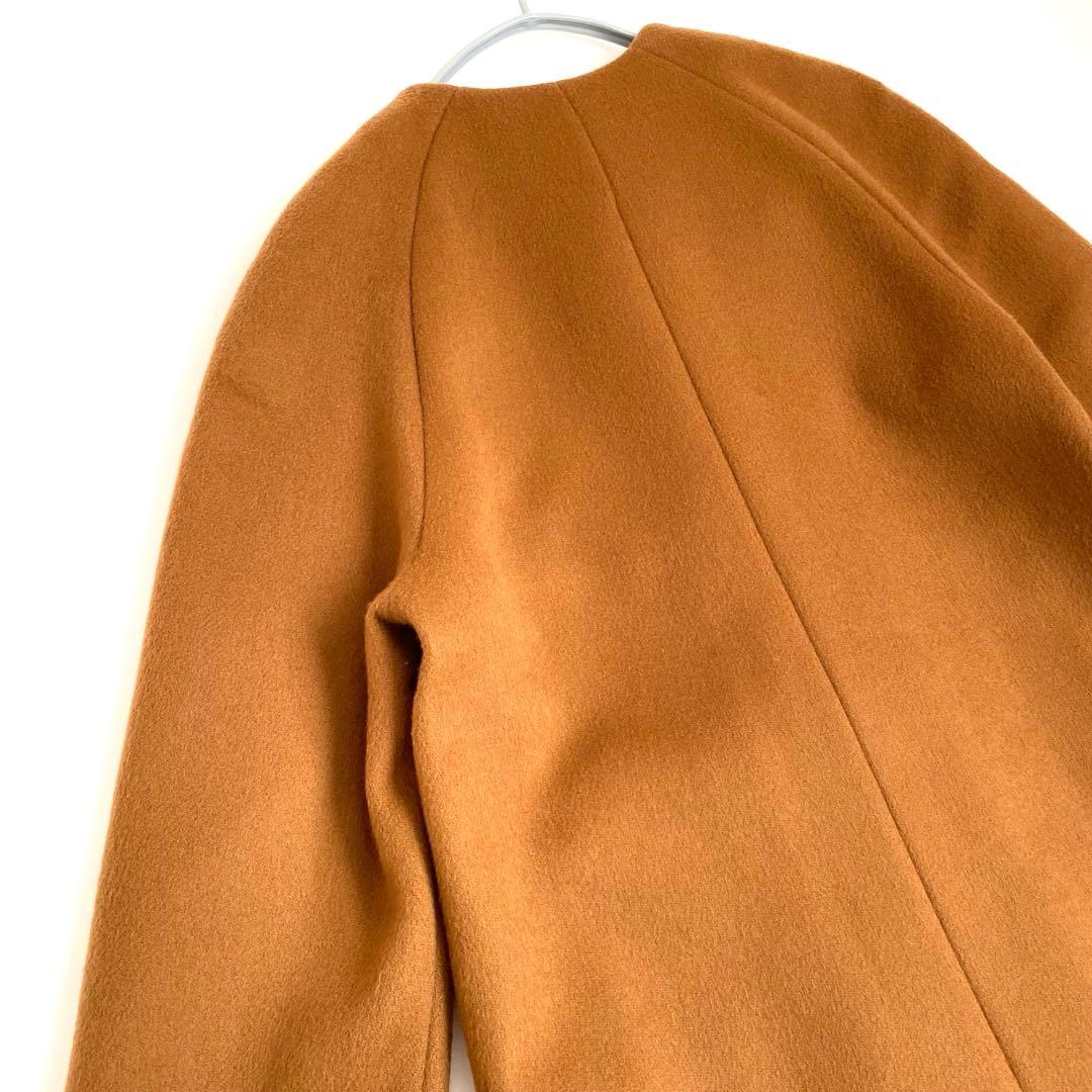 お値下げ✨美品✨デミルクス ビームス 4,6万円 ノーカラーコート ブラウン系