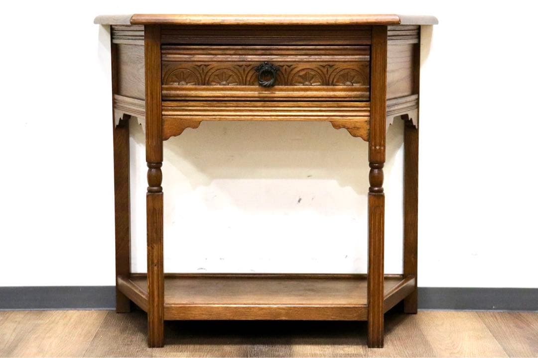 GMHH510○西洋 英国 アンティーク コンソールテーブル サイドテーブル 引