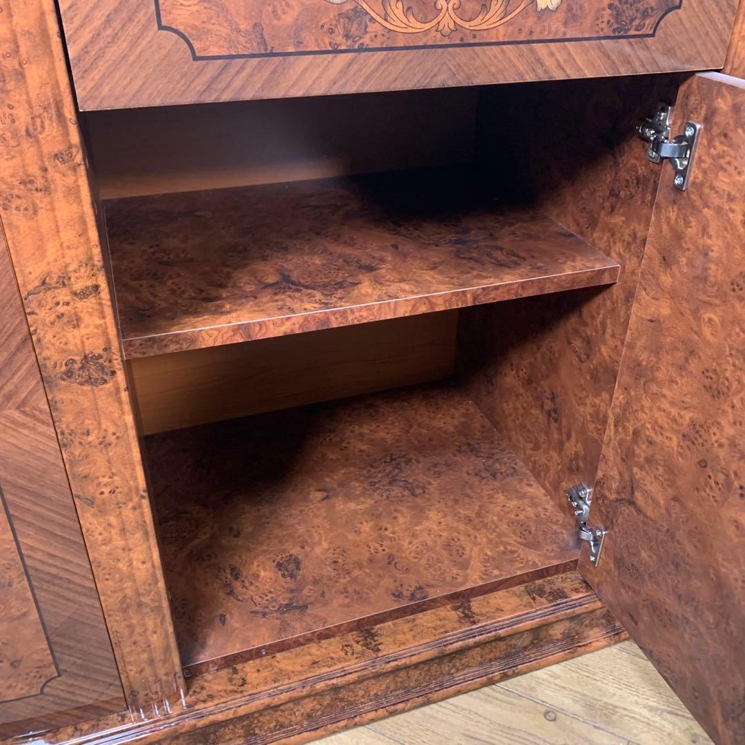 【極美品】イタリア製　象嵌　サイドボード　マホガニー色　アンティーク