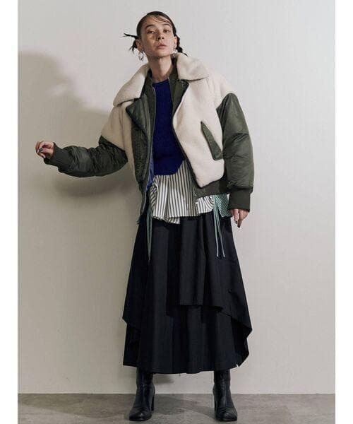 UN3D. ボアドッキングブルゾン 36サイズ