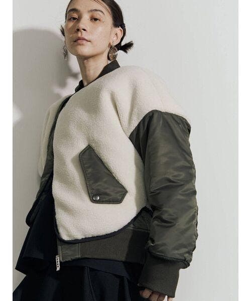 UN3D. ボアドッキングブルゾン 36サイズ