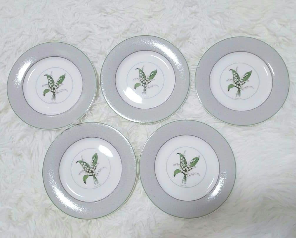 【美品】6枚セット クリスチャン・ディオール ミリラフォーレ 銘々皿 鈴蘭 上品