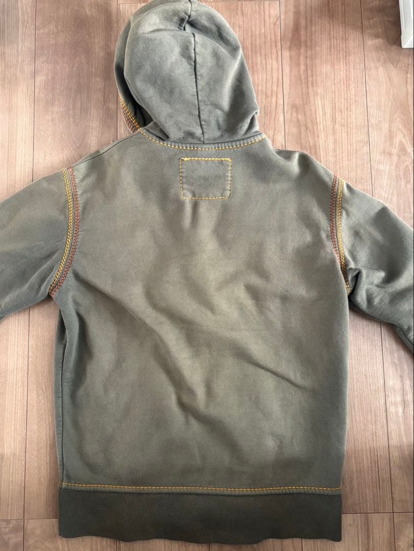 true religion ジップパーカー　グリーン