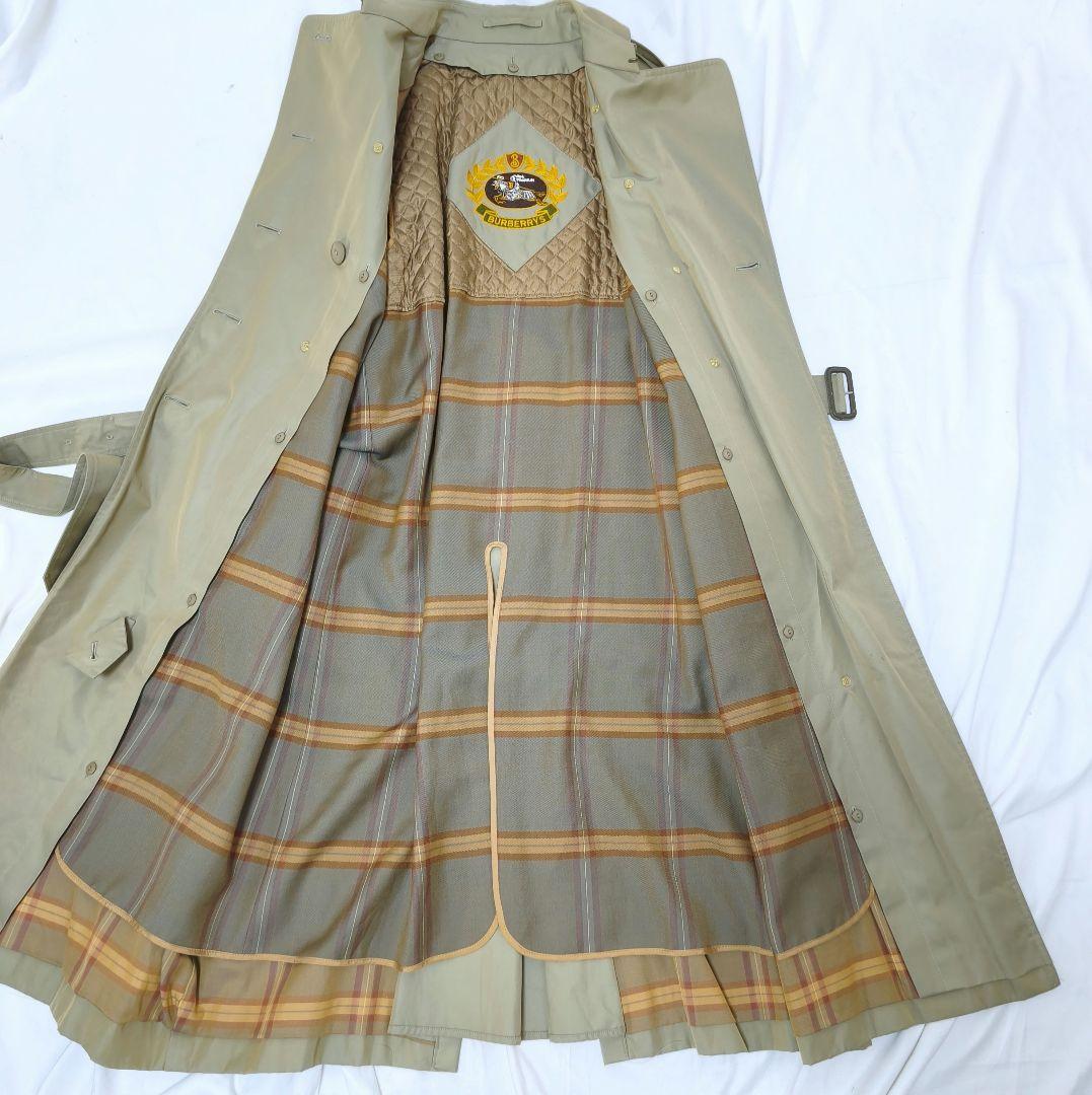 希少美品✨バーバリープローサム ライナー付 ロングトレンチコート カーキ