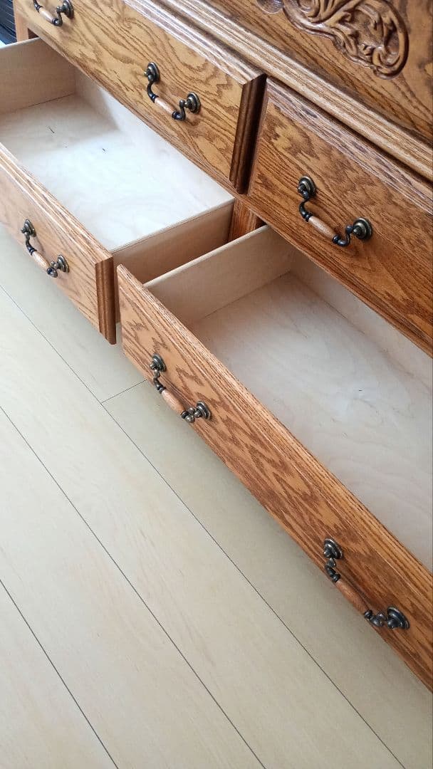 【希少・総無垢オーク心材】アメリカ輸入チェスト