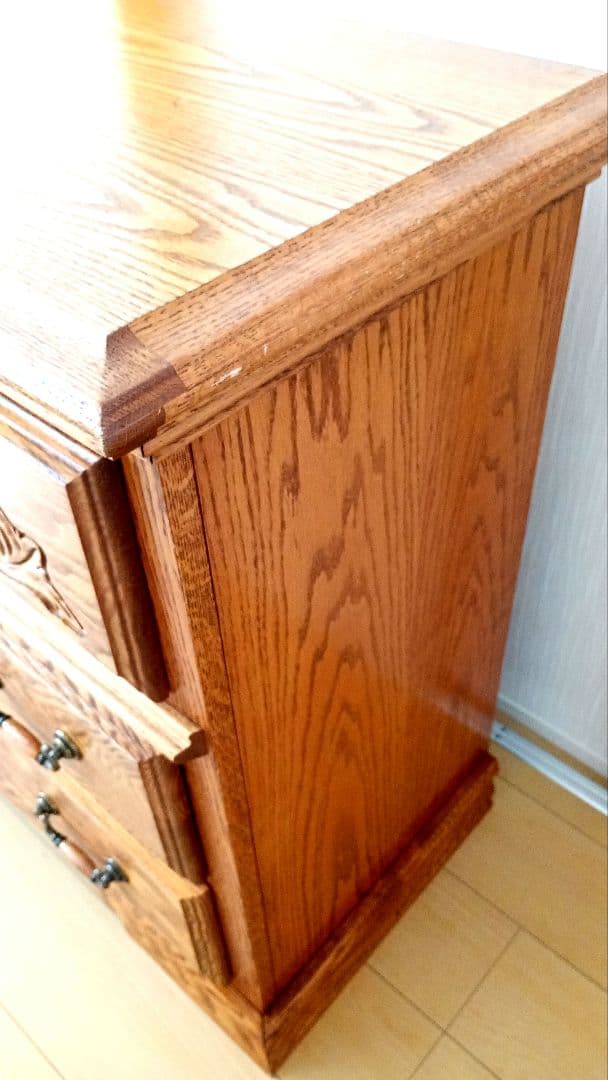 【希少・総無垢オーク心材】アメリカ輸入チェスト