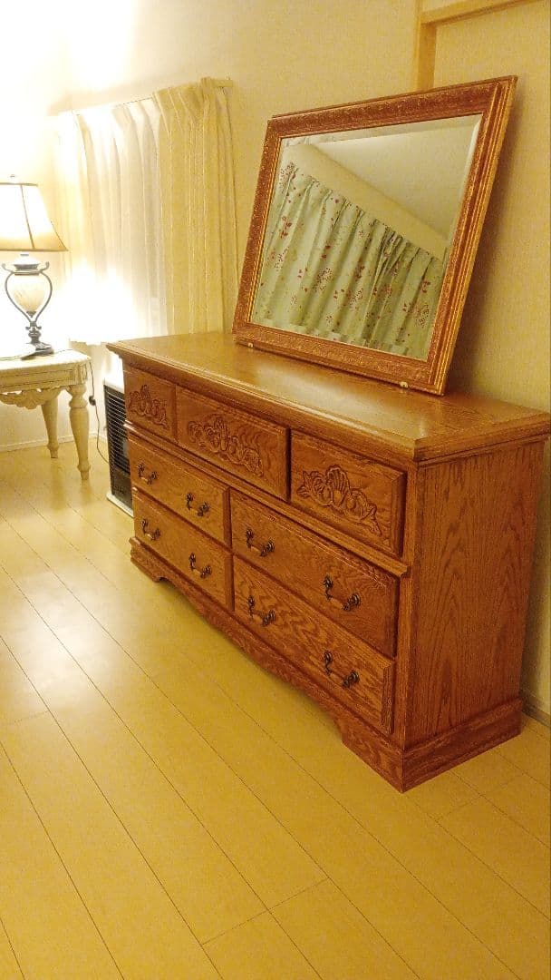 【希少・総無垢オーク心材】アメリカ輸入チェスト