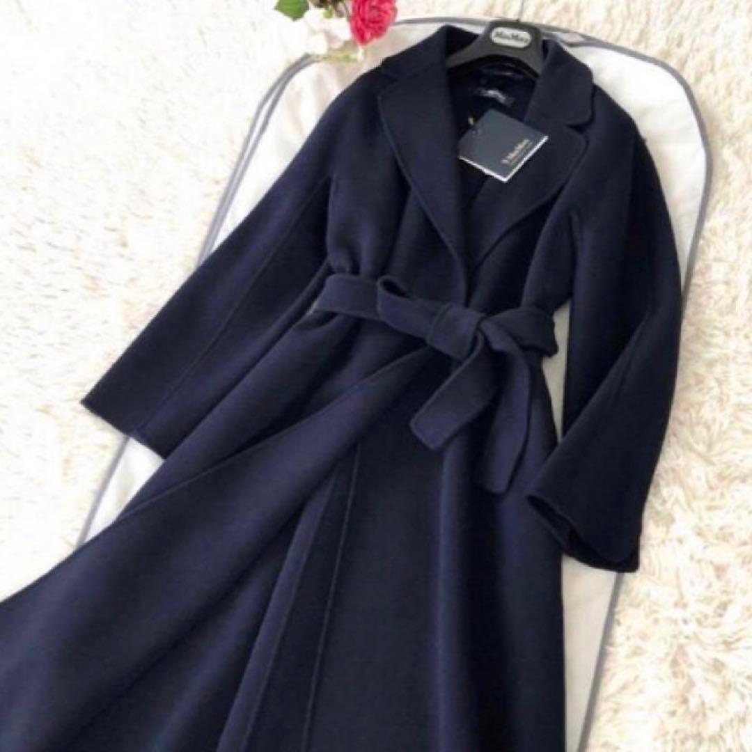 新品タグ付【'S MAX MARA】42ESTURIAクチートアマーノネイビー