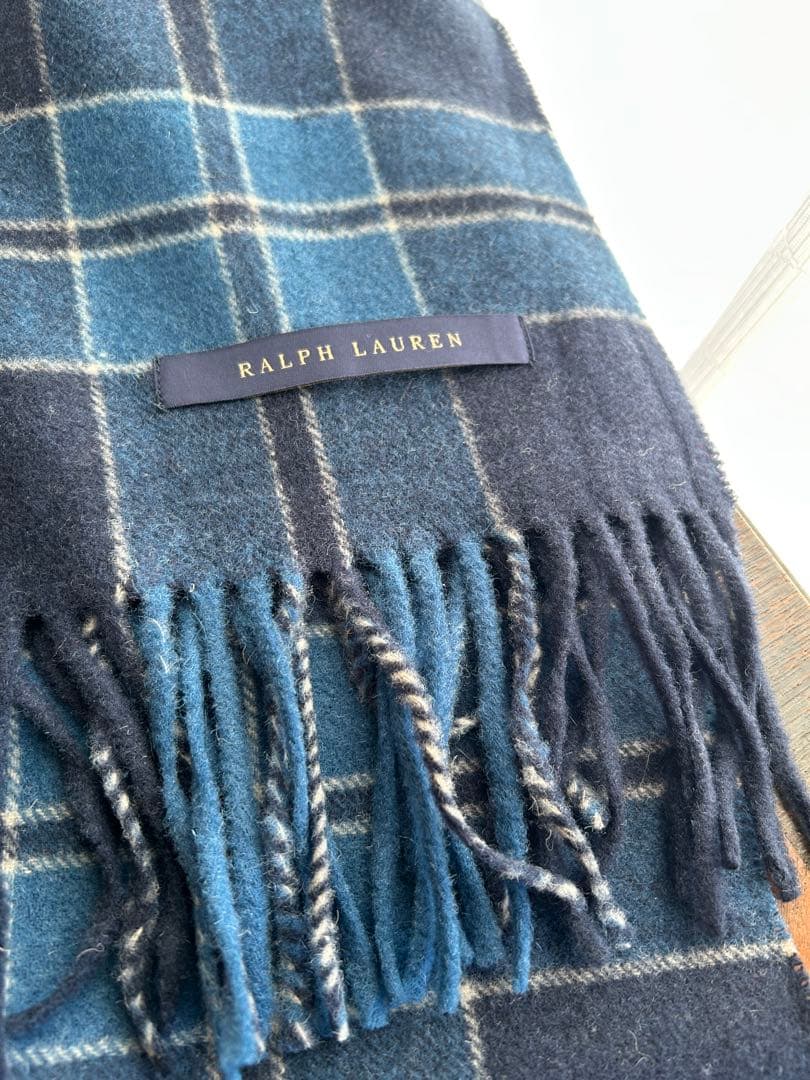 Ralph Lauren 手触り良いウール膝掛け　ショールとしても　タグ付き未使
