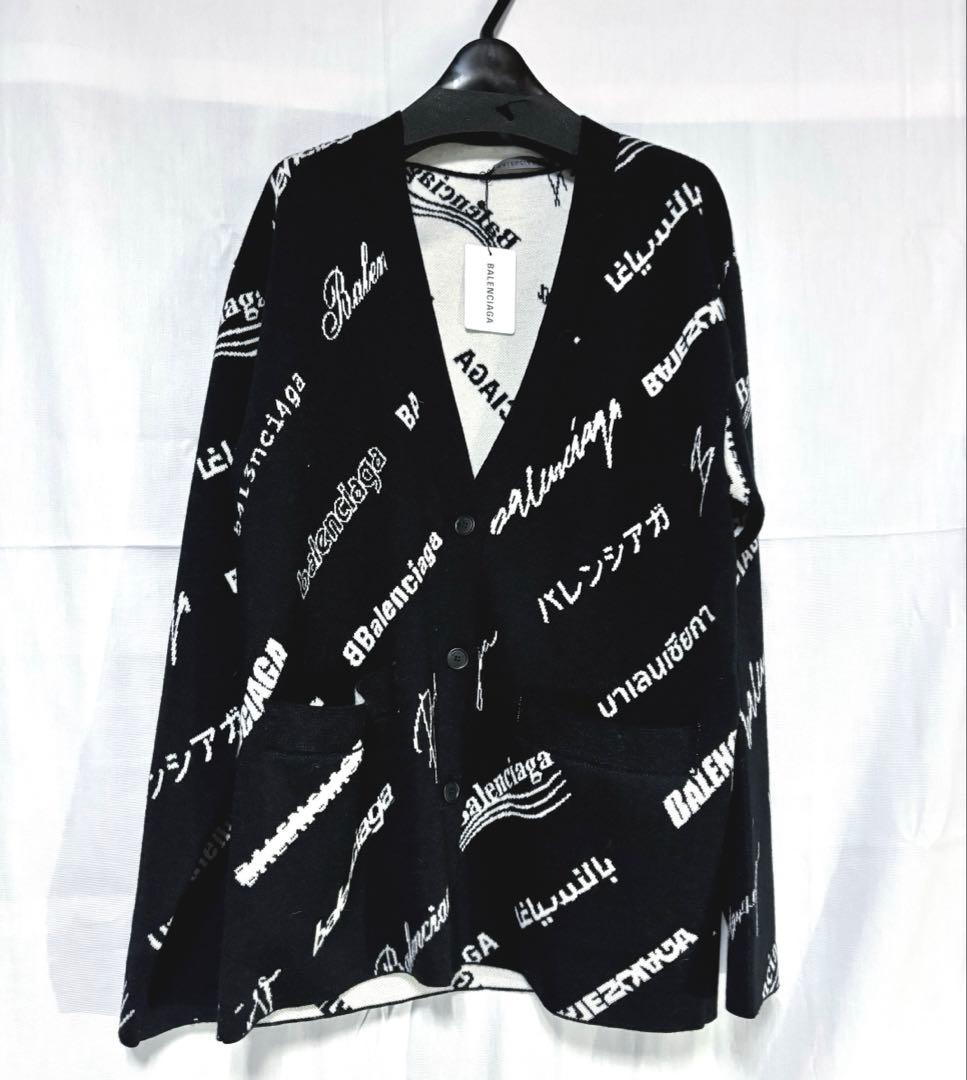 未使用◆BALENCIAGA ロゴ ニットカーディガン 新品タグ付きバレンシアガ