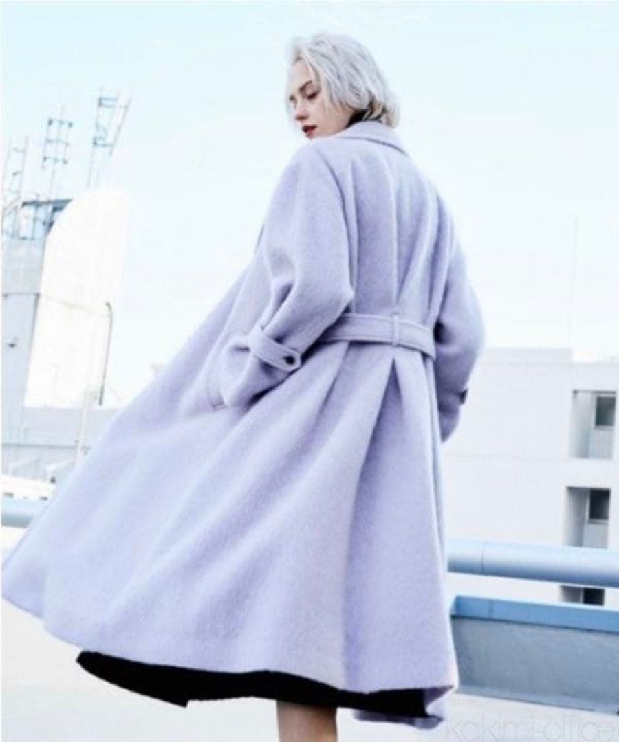 K⭐プロフ必読⭐ CITY 薄紫 シャギーロングコート ベルト付き