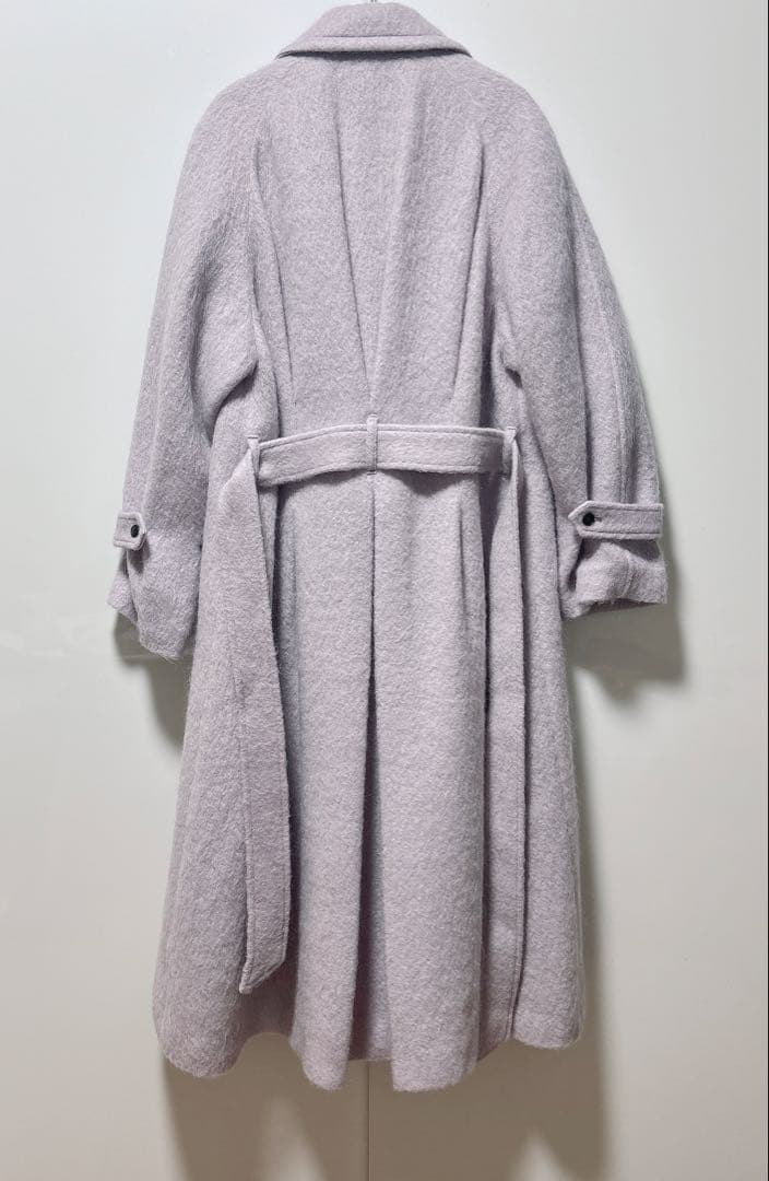 K⭐プロフ必読⭐ CITY 薄紫 シャギーロングコート ベルト付き
