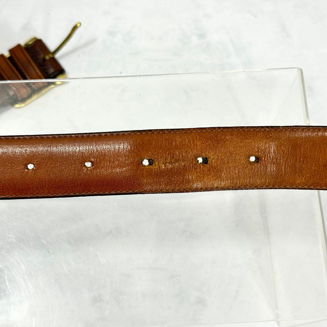 極超希少COACH レザーベルト ブラウン オールドコーチ NYC製 5802