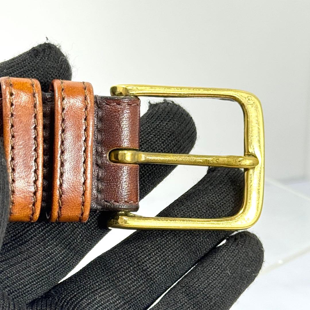 極超希少COACH レザーベルト ブラウン オールドコーチ NYC製 5802