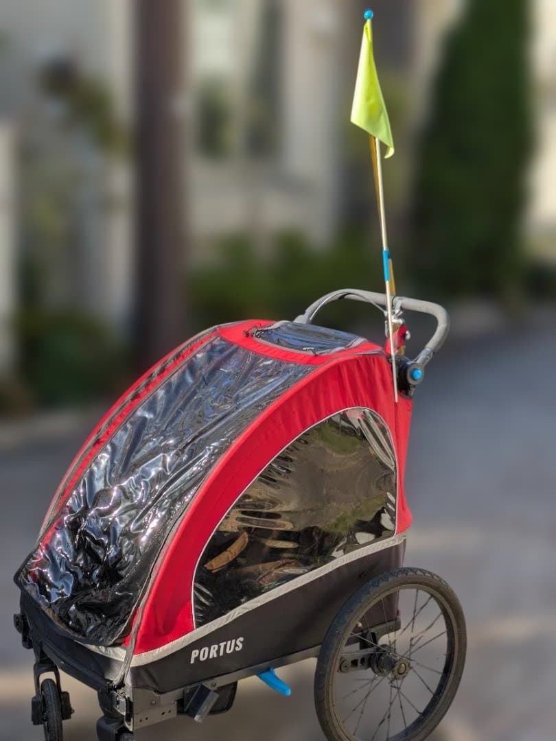 ＜多摩地区での受渡しのみ＞赤色 チャイルドトレーラー