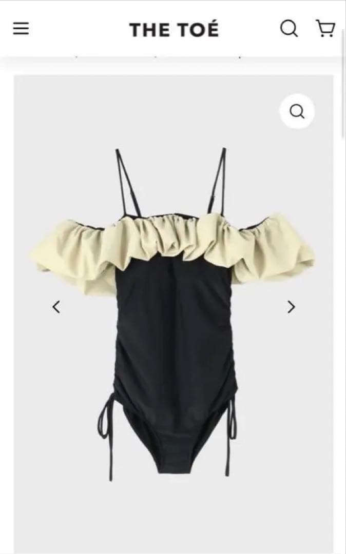 ※土日限定価格 thetoe フリルオフショルダー水着