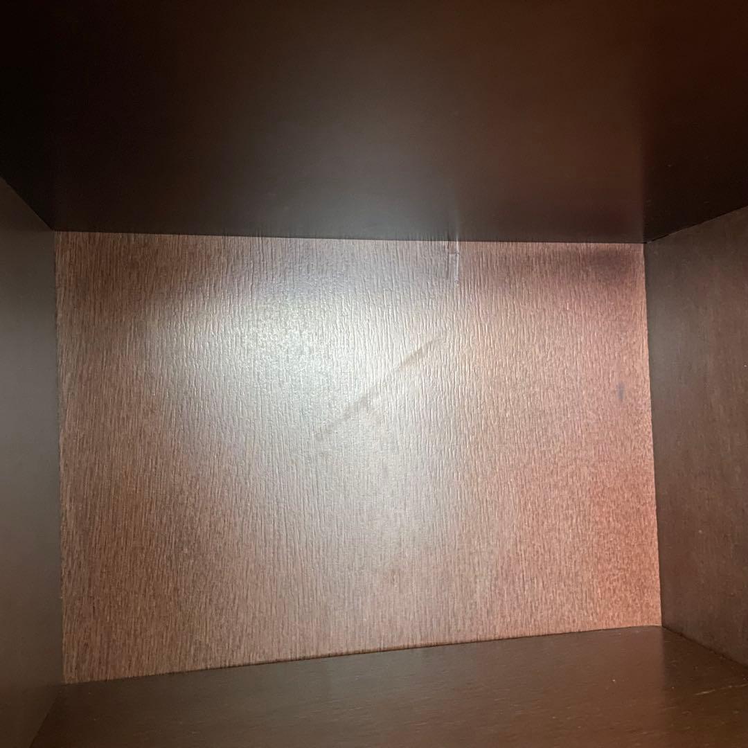 本棚 木製 ガラス扉付き キャビネット　84×42×150cmダークブラウン