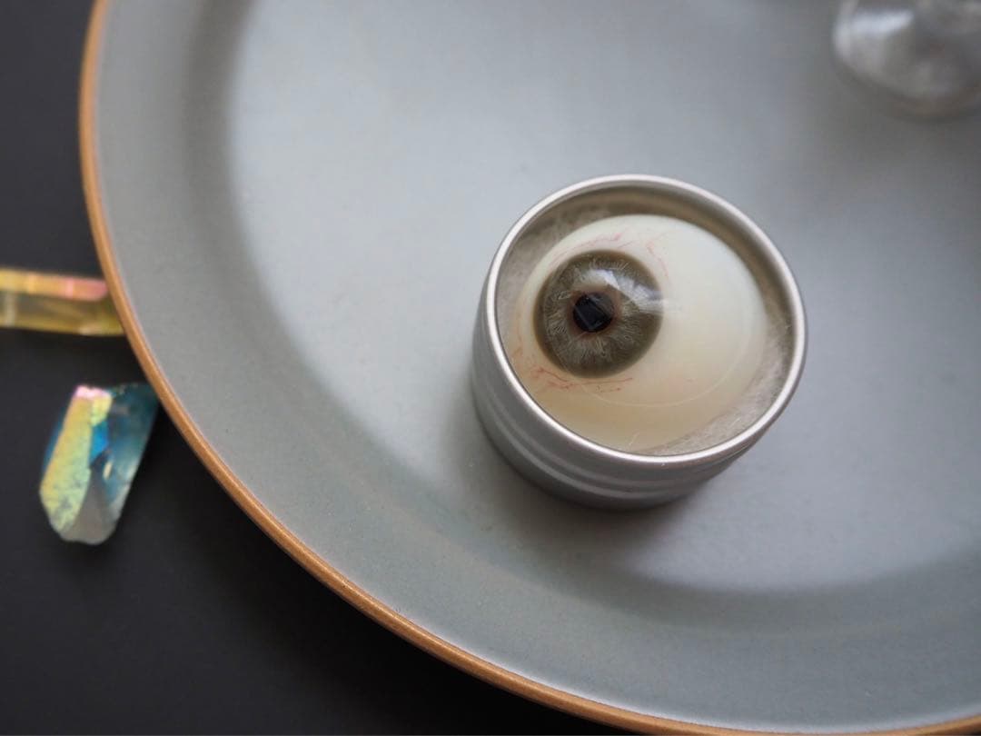 ドイツのヴィンテージ義眼 グレー【N4】