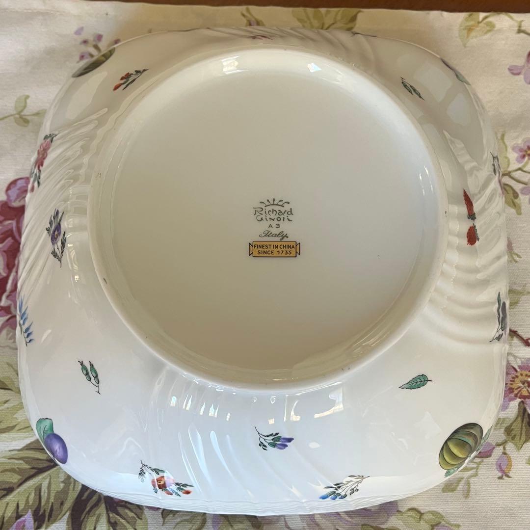 【希少品】リチャードジノリ★ベッキオペルージャ★豪華なスクエアボウル