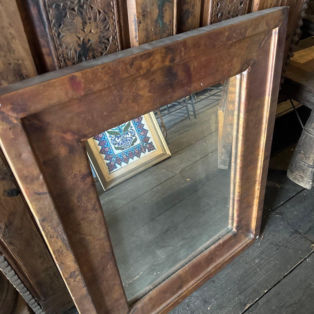 トルコ銅張りミラー 銅張り鏡