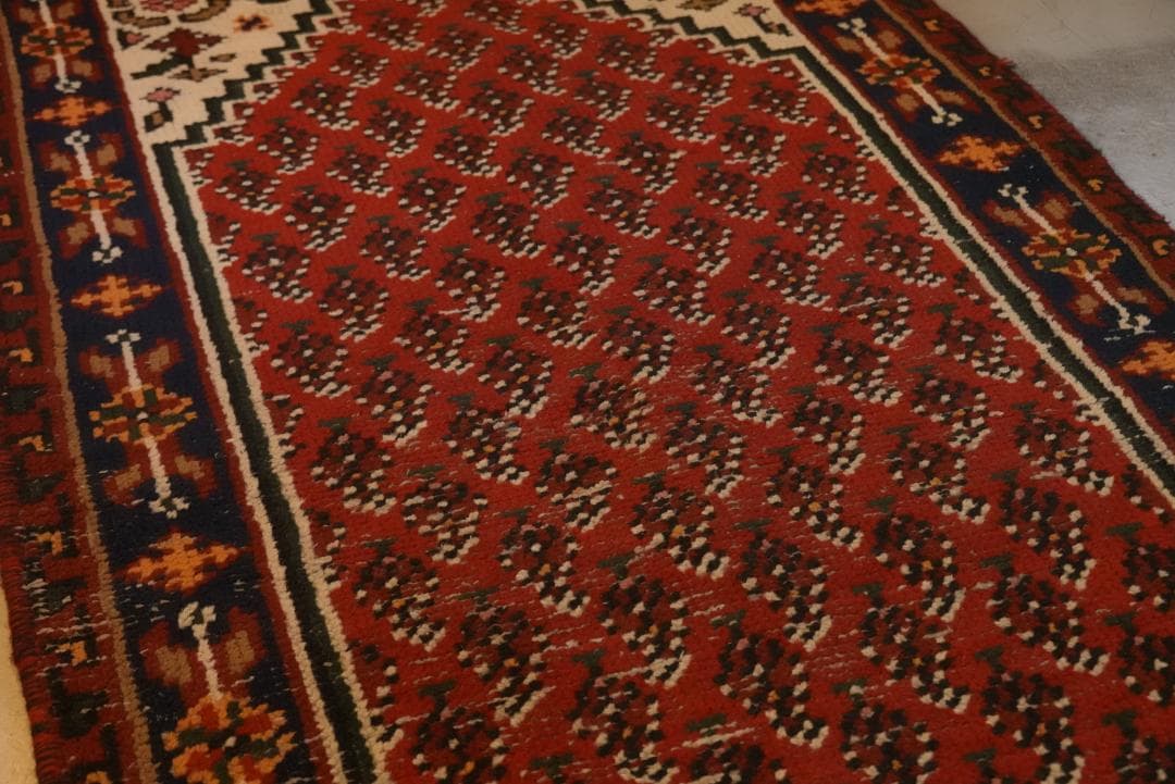 ✦vintage rugs✦　116cm58cm　インド産　ハンドメイドラグ