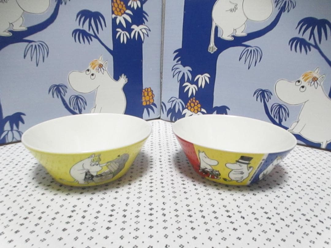 アラビア ムーミン ボウル フローレンイエロー & ムーミンファミリー