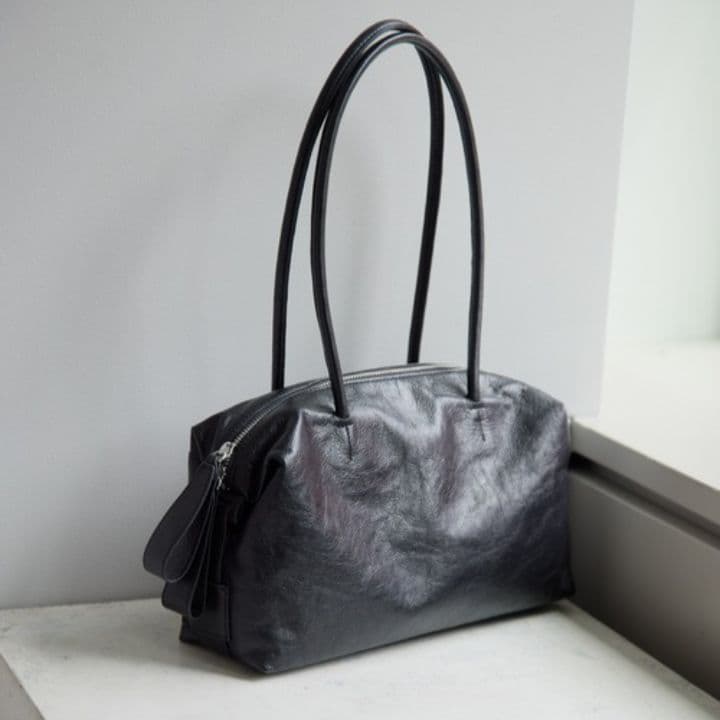 新品 タグ付き イアパピヨネ 本革 380g ロングハンドルボストンバッグ