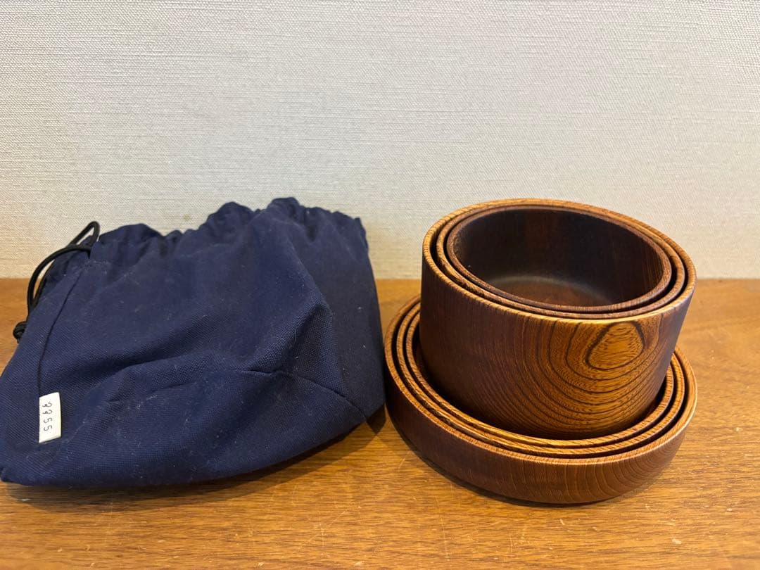 VIVAHDE 山のうつわと山のうつわDISHと3355収納袋のセット　ブラウン