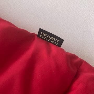 【希少】パーリーゲイツ　ダウンジャケット リブ スタンドカラー 赤 レディース1