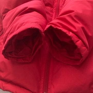 【希少】パーリーゲイツ　ダウンジャケット リブ スタンドカラー 赤 レディース1