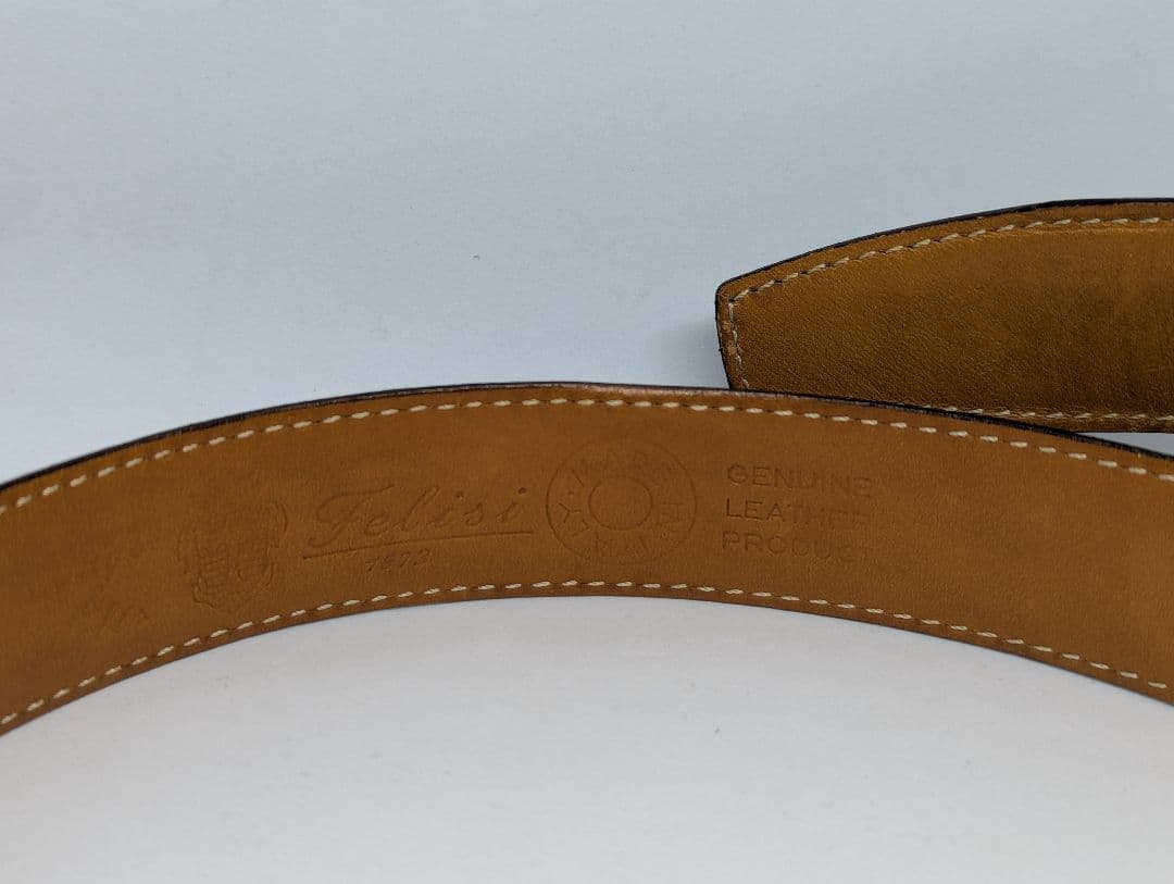 【美品】Felisi フェリージ　黒　レザー　メンズベルト