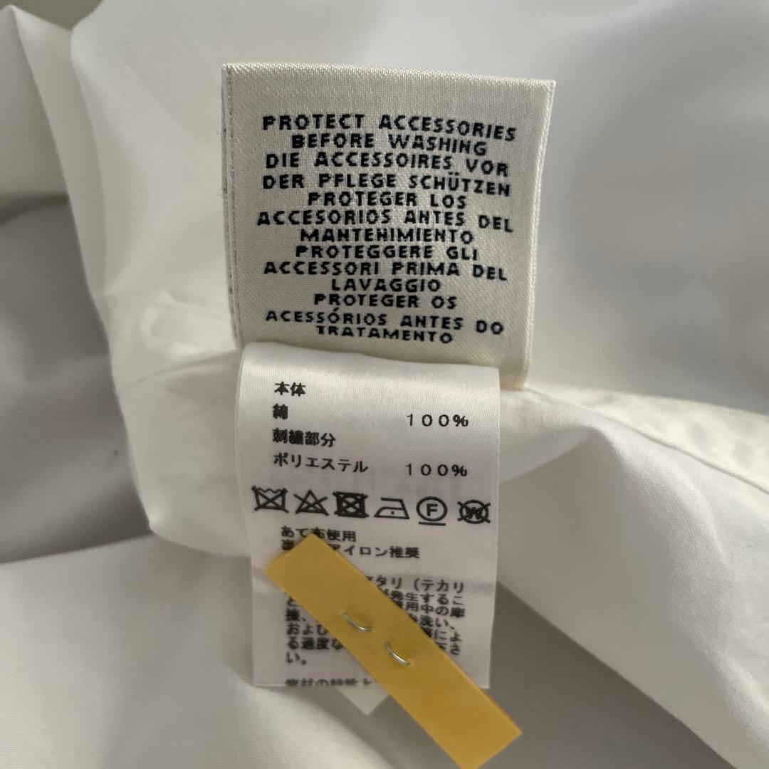 HERMES コットン白ブラウス